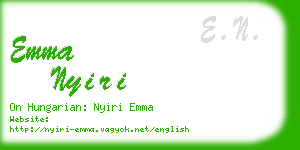 emma nyiri business card